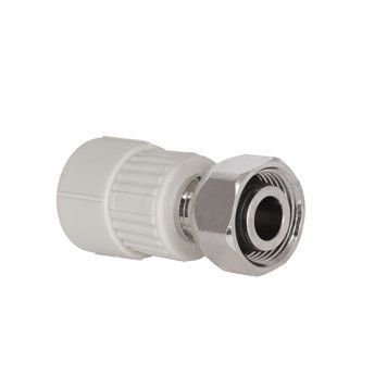 Муфта під Евроконус PPR з накидною гайкою Blue Ocean25х3/4" ВР з латунним штоком SD00020879 фото