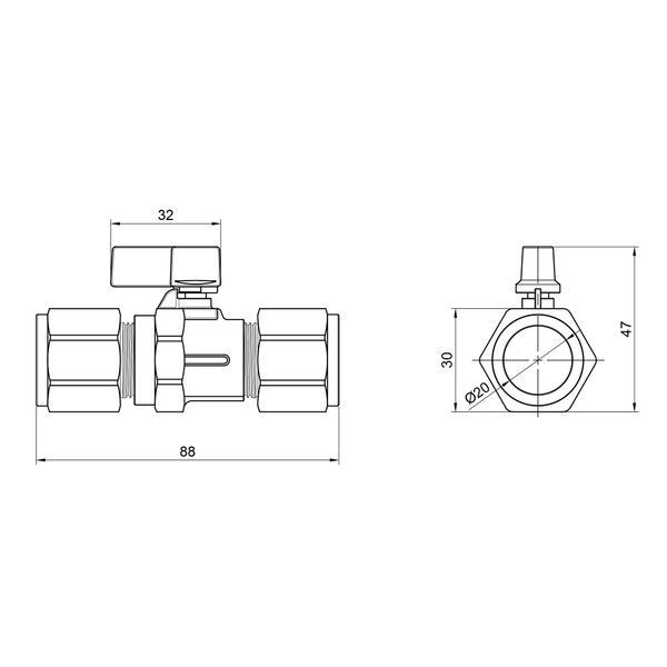 Кран шаровой обжимной Thermo Alliance Forte 20 SF263W20 SD00023059 фото