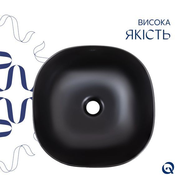Раковина-чаша Qtap Kolibri 400x400x140 Matt black QT10112144MBMBN SD00052883 фото