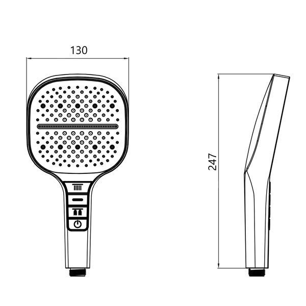 Лейка для ручного душа Qtap Rucni 130x130 мм QTRUC125CRM45956 Chrome SD00052080 фото