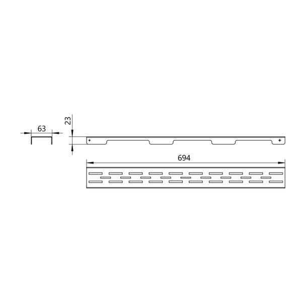 Решітка для лінійного трапу Qtap Grate FD700 (BLA) SD00052807 фото