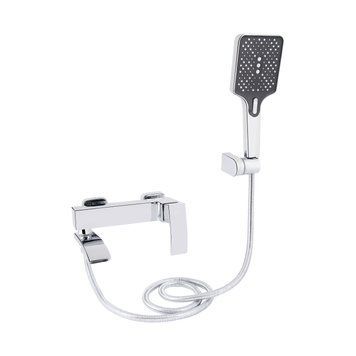 Змішувач для ванни Qtap Swan Cascada з поворотним виливом (з душовим гарнітуром) QTSWA260CRM45565 Chrome SD00051689 фото