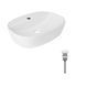 Комплект Qtap Scorpio: Раковина накладна овальна 500x380x120 мм White + Донний клапан PU02 SD00053437 фото 3