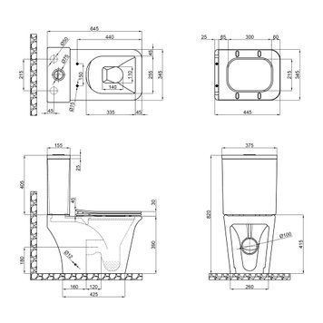 Бачок для унітаза Qtap Kalao QT08221213AW1 SD00050379 фото