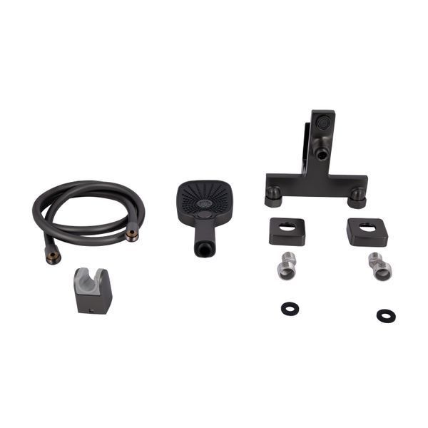 Смеситель для ванны Qtap Gemini (c душевым гарнитуром) QTGEM259GMB45684 Gunmetal Black PVD SD00051808 фото