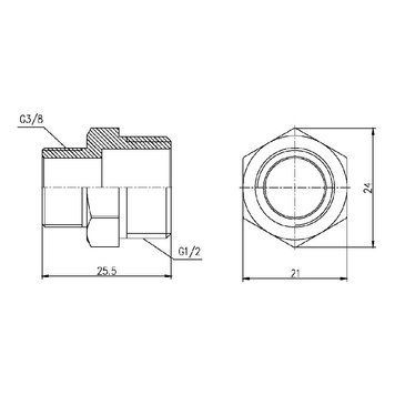 Ніпель редукційний Thermo Alliance Forte 1/2"х3/8" SF359159 SD00002589 фото