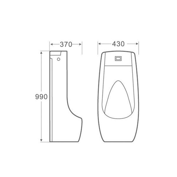 Писсуар напольный Qtap Scorpio с ИК-датчиком автоматического смыва 430х370х990 White QT1488101HW SD00051930 фото