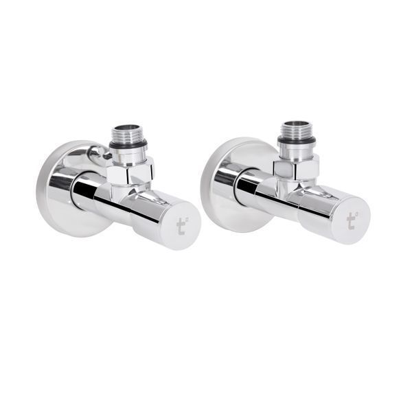 Комплект кранів Thermo Alliance Standart 1/2" НР для рушникосушарки кутовий SF395W15 SD00046628 фото
