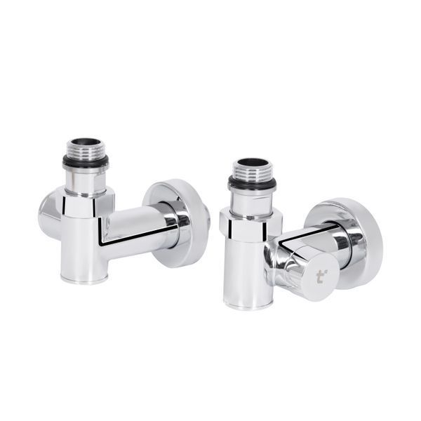 Комплект кранов Thermo Alliance Standart 1/2", хром, для полотенцесушителя угловой SF395W15HE SD00046629 фото