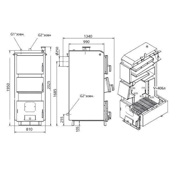 Котел твердотопливный стальной Thermo Alliance Vulcan Plus V 4.0 VPSFW 100 SD00051332 фото