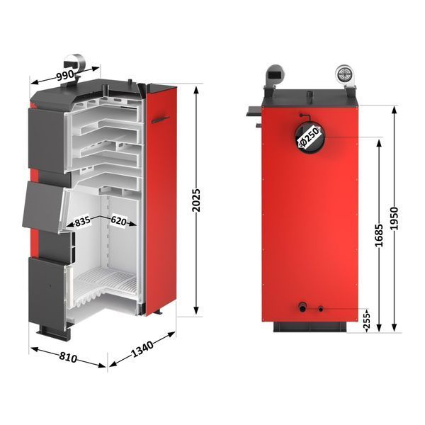 Котел твердотопливный стальной Thermo Alliance Vulcan Plus V 4.0 VPSFW 100 SD00051332 фото