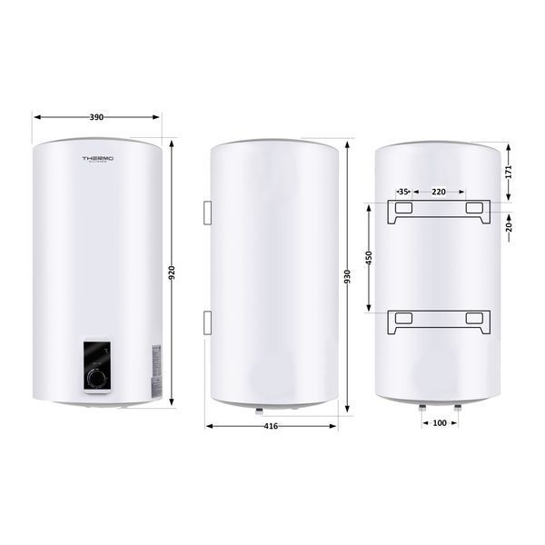 Водонагреватель электрический Thermo Alliance 80 л SLIM вертикальный, сухой ТЭН 2,0 кВт D80V20J(D)2-K SD00042047 фото