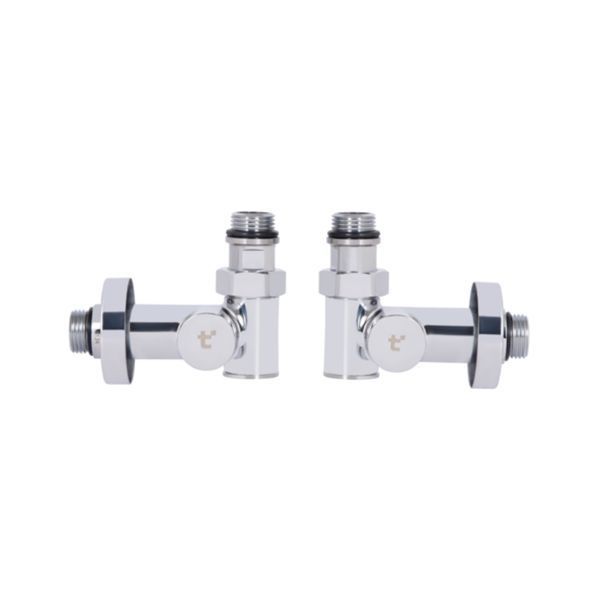 Комплект кранов Thermo Alliance Standart 1/2", хром, для полотенцесушителя угловой SF395W15HE SD00046629 фото
