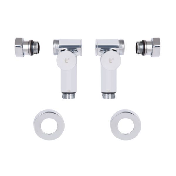 Комплект кранов Thermo Alliance Standart 1/2", хром, для полотенцесушителя угловой SF395W15HE SD00046629 фото
