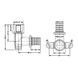 Кут натяжний Icma №1040 d16х2,2-1/2"В настінний 851040ADBO05 SD00053910 фото 1