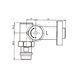 Комплект кранов Thermo Alliance Standart 1/2", хром, для полотенцесушителя угловой SF395W15HE SD00046629 фото 3