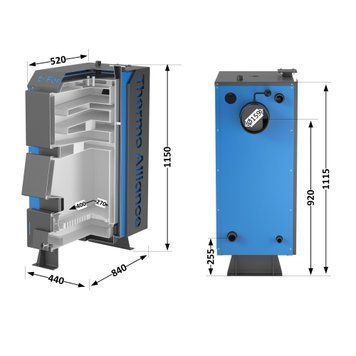 Котел твердопаливний сталевий Thermo Alliance Ferrum V 4.0 FSF 12 SD00051315 фото