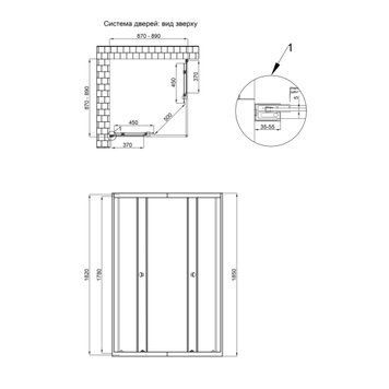 Душова кабіна Qtap Presto CRM1099SP5 90х90 см, скло Pear 5 мм без піддона SD00039698 фото