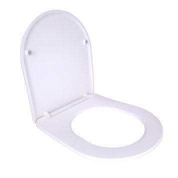 Сидіння для унітаза (Grand) 425х363х30 мм, White, з мікроліфтом Slim Duroplast, Quick Relase Qtap SD00053194 фото