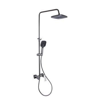 Душова система універсальна Qtap Gemini на три споживача (з виливом) QTGEM111GMB45688 Gunmetal Black PVD SD00051812 фото