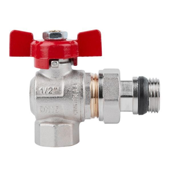 Кран кульовий Icma FAR. ROSSA 1/2" кутовий №362 SD00042360 фото