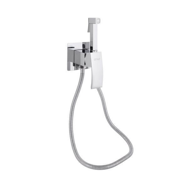 Набор для гігієнічного душу Qtap Swan Cascada прямокутний QTSWA262CRM45567 Chrome SD00051691 фото