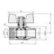 Кран шаровой Thermo Alliance Standart 1/2" ВН для газа (бабочка) SD607NG15PN40 SD00021347 фото 2