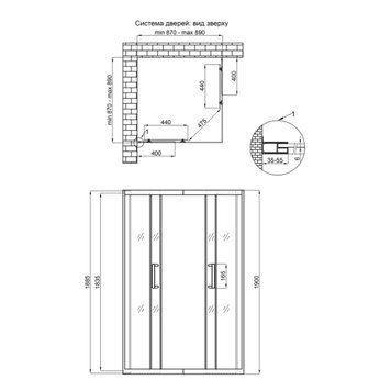 Душова кабіна Qtap Taurus CRM1099SC6 90х90 см, скло Clear 6 мм покриття CalcLess, без піддона SD00039701 фото