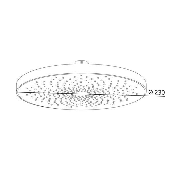Лійка для верхнього душу Qtap Hlavova D 230 мм округла QTHLA107BLM45788 Black Matt SD00051912 фото
