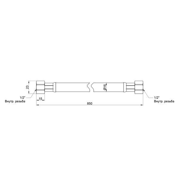 Шланг для газу Thermo Alliance Standart чорний 1/2" ВВ 50 см SD91G50 SD00010997 фото
