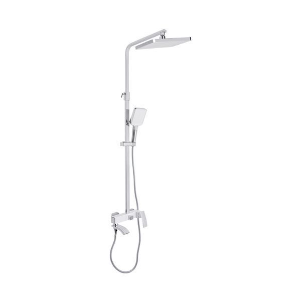 Душова система універсальна Qtap Swan Cascada на три споживача (з виливом) QTSWA111CRW45570 Chrome/White SD00051694 фото