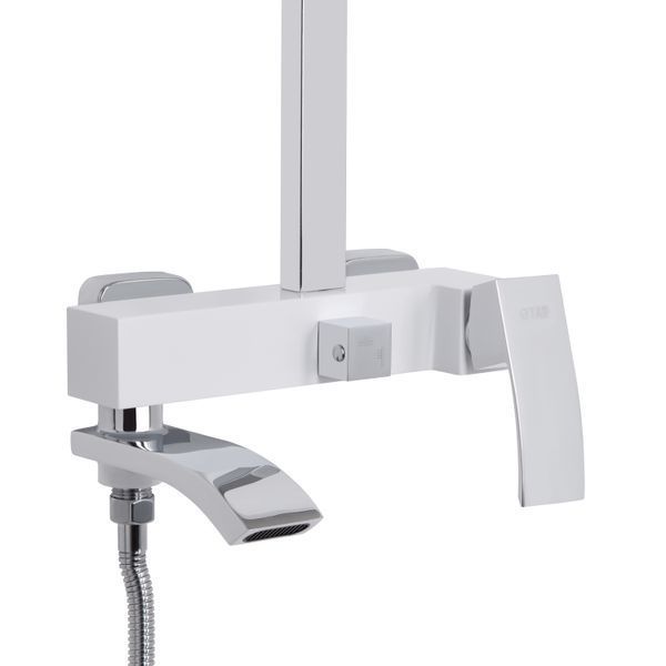 Душова система універсальна Qtap Swan Cascada на три споживача (з виливом) QTSWA111CRW45570 Chrome/White SD00051694 фото