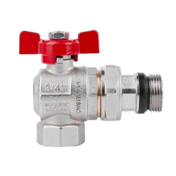 Кран кульовий Icma FAR. ROSSA 3/4" кутовий №362 SD00042361 фото